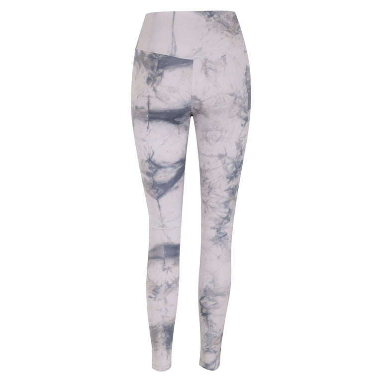 Γυναικείο Αθλητικό Σετ Tie Dye - Ανοιχτό Γκρι - LH52180576
