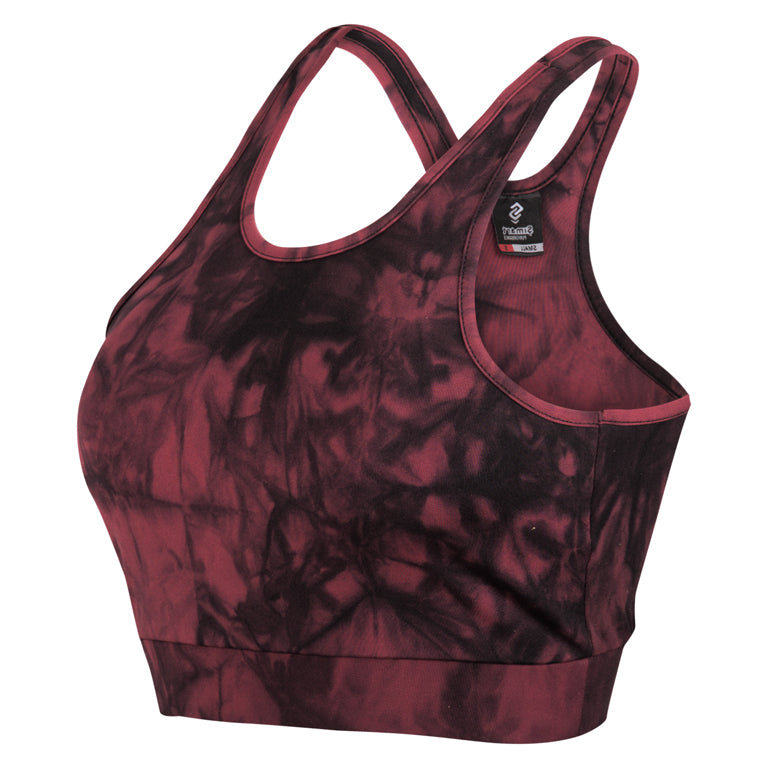 Γυναικείο Αθλητικό Σετ Tie Dye - Μπορντό - LH52180576