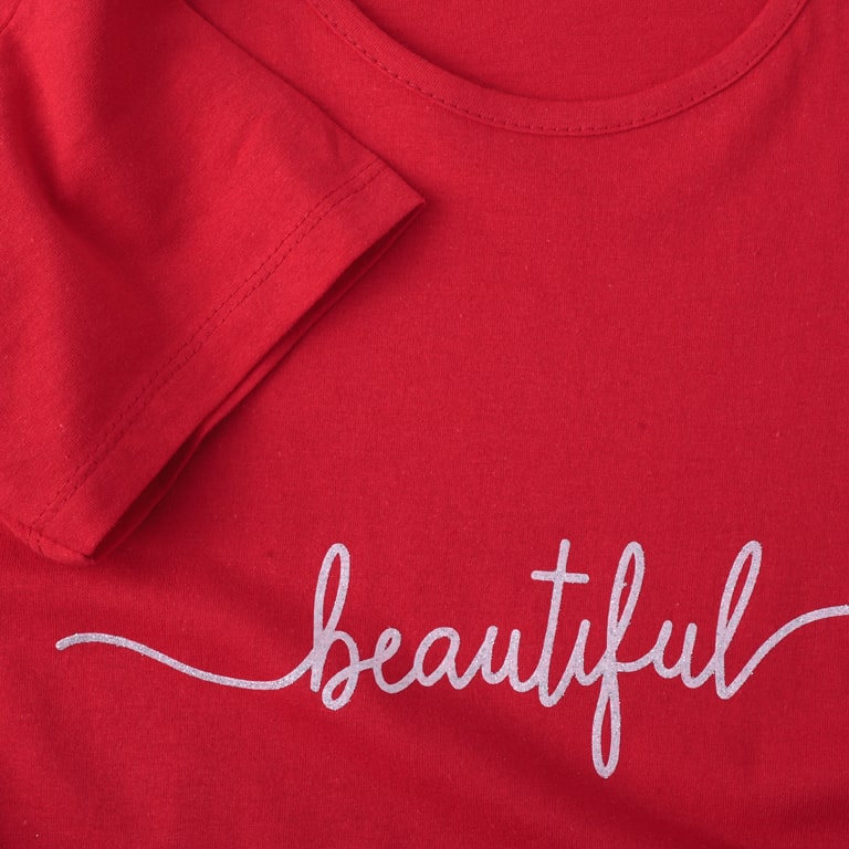 Γυναικεία Μπλούζα T-shirt Κόκκινο - LH52180496