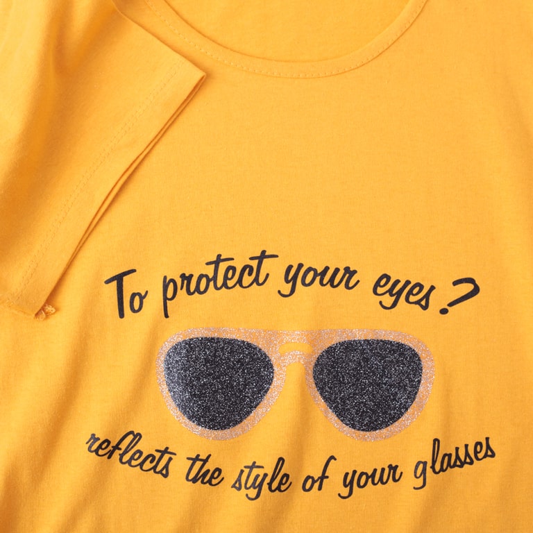 Γυναικεία Μπλούζα T-shirt Κίτρινο - LH52180488