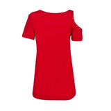 Γυναικεία Μπλούζα T-shirt - Κόκκινο - LH52180113