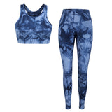 Γυναικείο Αθλητικό Σετ  Tie Dye - Μπλε - LH52180576