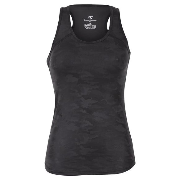 Γυναικεία Αθλητικη Αμάνικη Μπλούζα Μαύρο - LH52180505