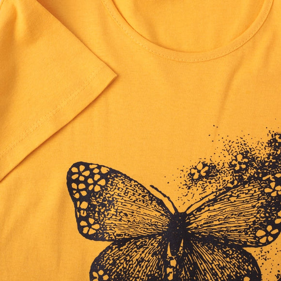 Γυναικεία Μπλούζα T-shirt Κίτρινο - LH52180495