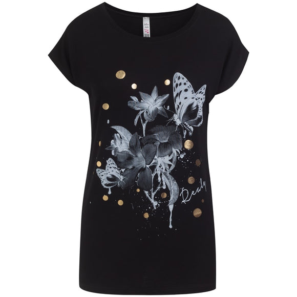 Γυναικεία Μπλούζα T-shirt Μαύρο - LH52180319