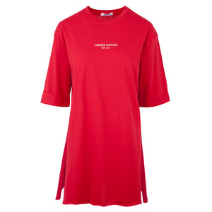Γυναικεία Μπλούζα T-shirt (oversized) Κόκκινο - LH52180427