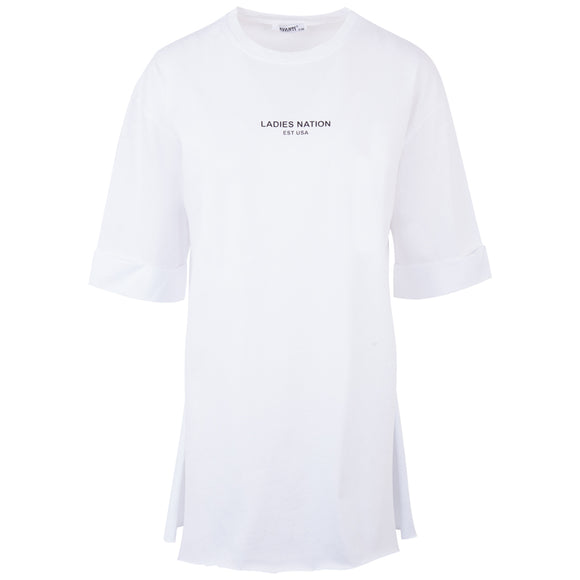 Γυναικεία Μπλούζα T-shirt (oversized) Λευκό - LH52180427
