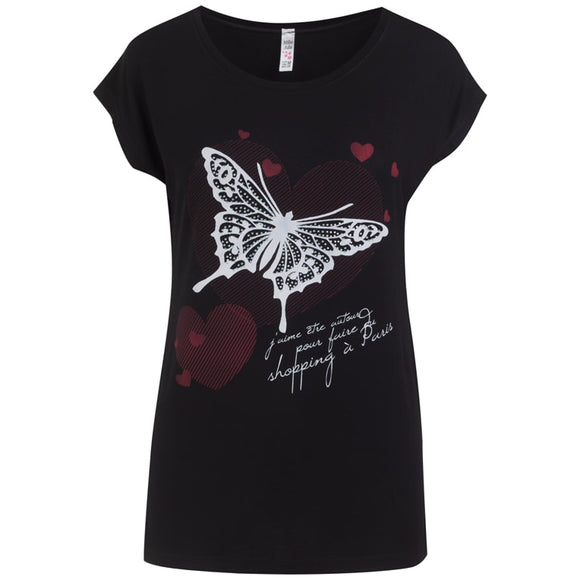 Γυναικεία Μπλούζα T-shirt Μαύρο - LH52180317