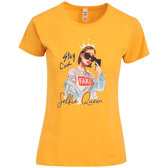 Γυναικεία Μπλούζα T-shirt Κίτρινο - LH52180274