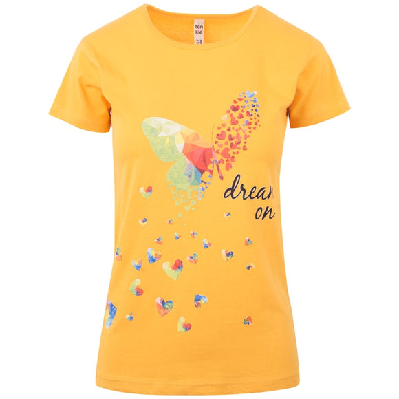 Γυναικεία Μπλούζα T-shirt Κίτρινο - LH52180498