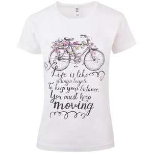 Γυναικεία Μπλούζα T-shirt Κρεμ - LH52180499