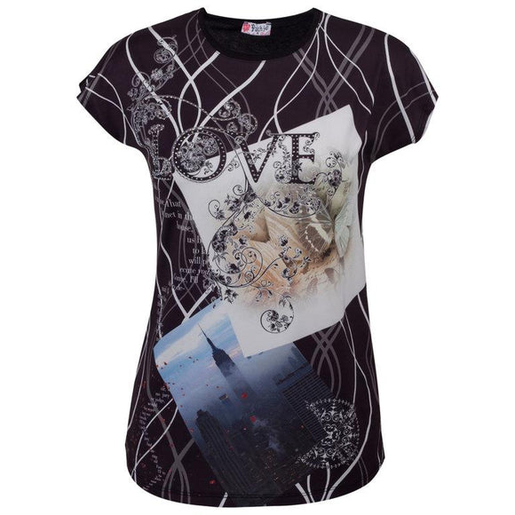 Γυναικεία Μπλούζα T-shirt - Μαύρο - LH52180027