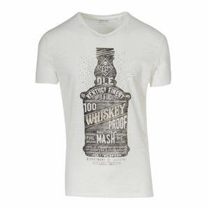 Ανδρική Μπλούζα T-Shirt - Εκρού - LH51180029