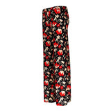 Γυναικείo Floral παντελόνα - Μαύρο - LH52180102