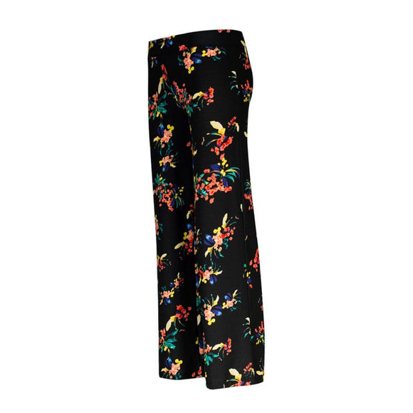 Γυναικείo Floral παντελόνα - Μαύρο - LH52180103