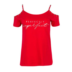 Γυναικεία Μπλούζα T-shirt - Κόκκινο - LH52180112